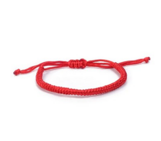 bracelet with red thread