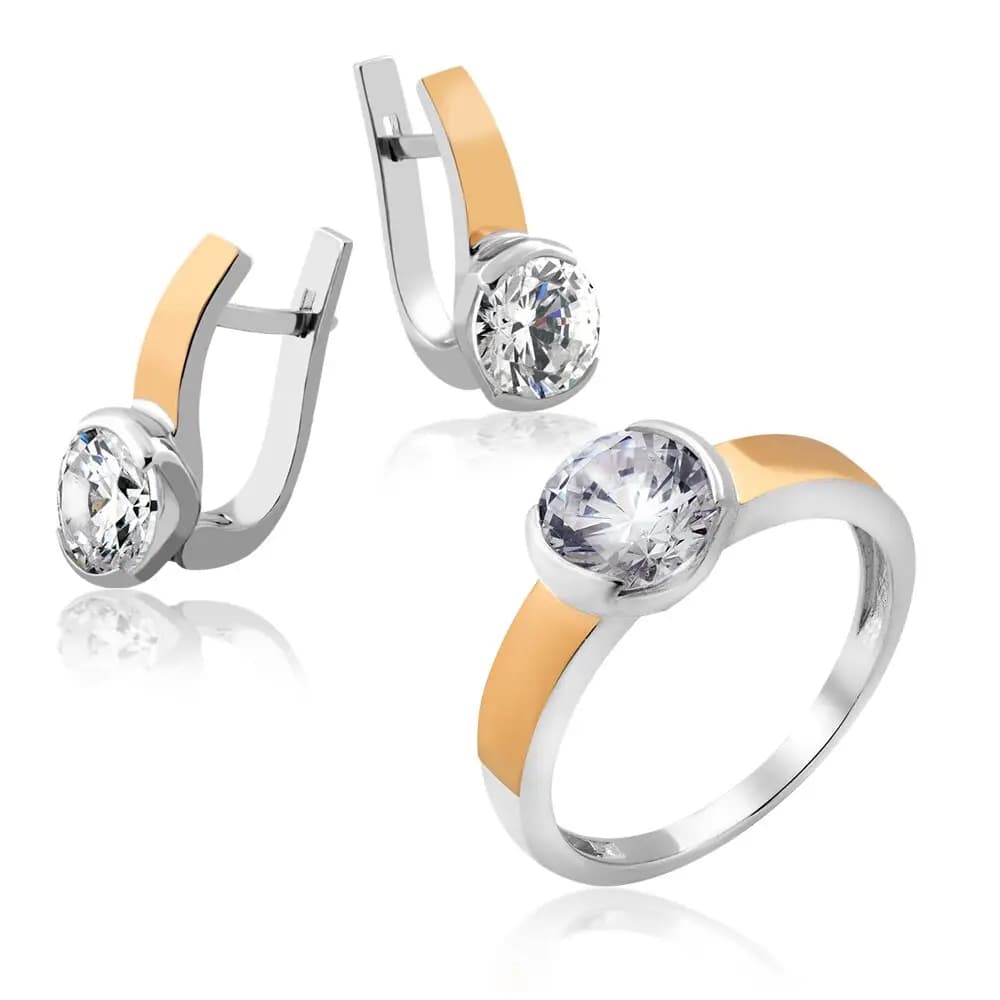 set gold and silver earrings